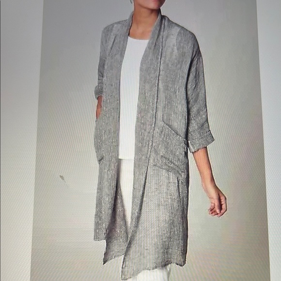 J. Jill Tops - NWOT Pure J. Jill Linen Airy Duster Size Medium